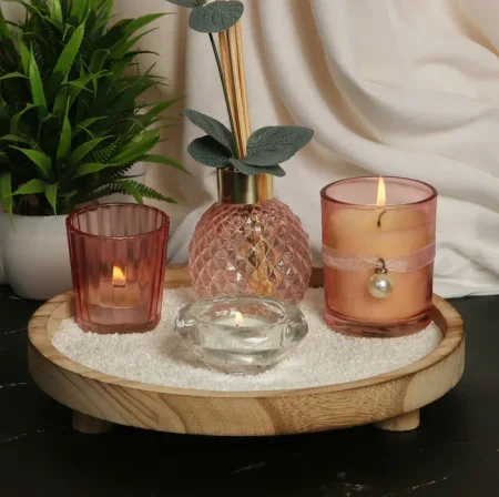 طقم شموع معطرة وعطر عيدان